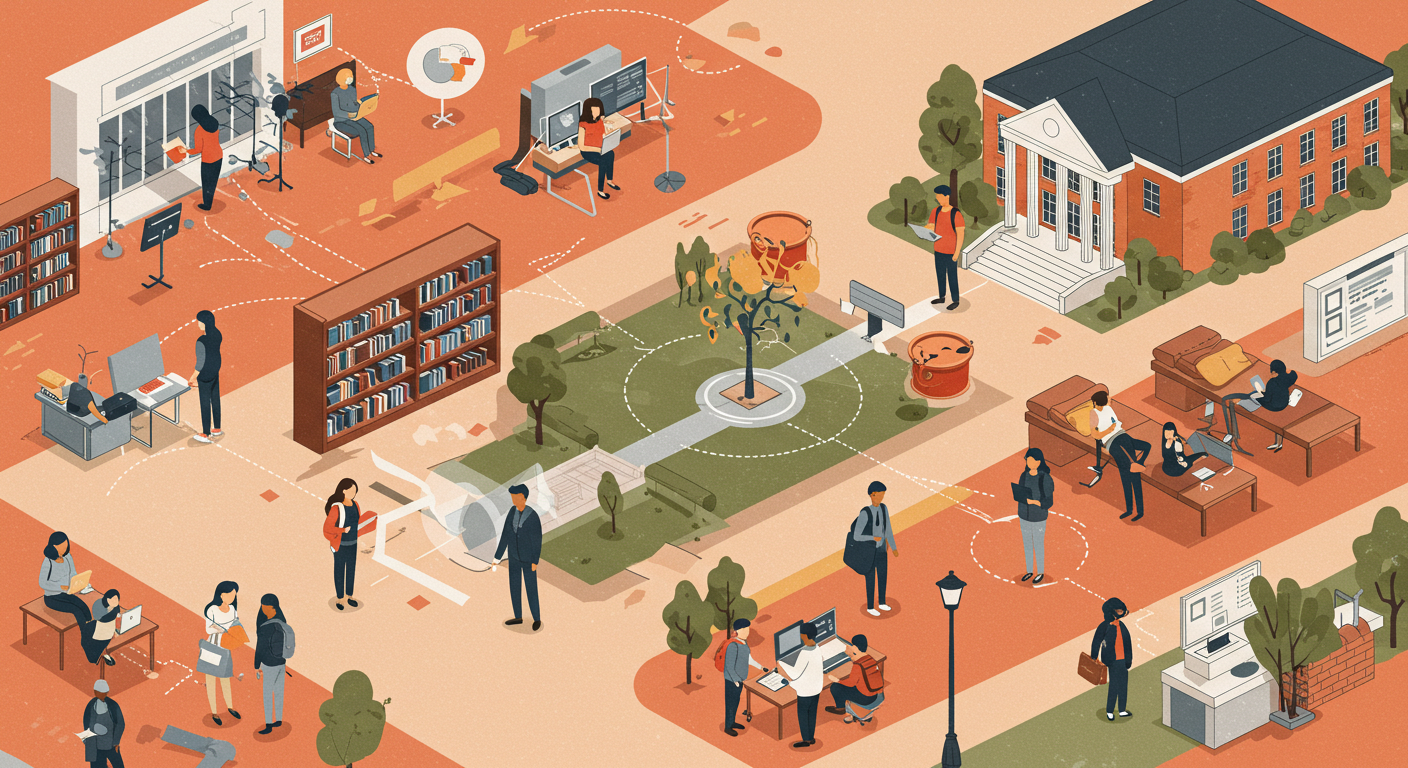 campus map illustration