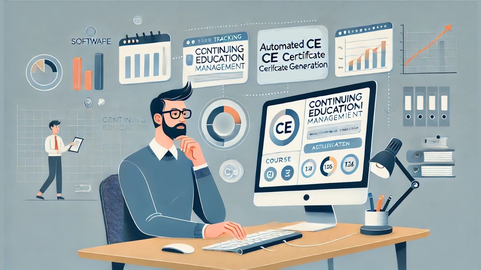 illustration of continuing ed leader