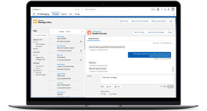 Track texting responses and engagement